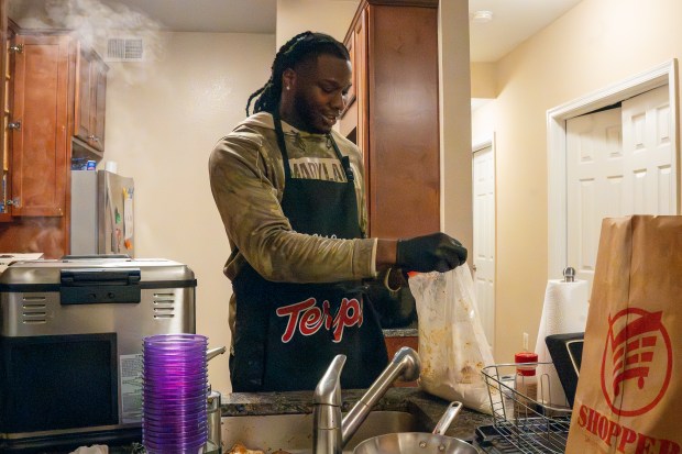 In Maryland football Quashon Fuller beats the weekly diet of his teammates. (Daniel Kraft/Maryland Athletics)